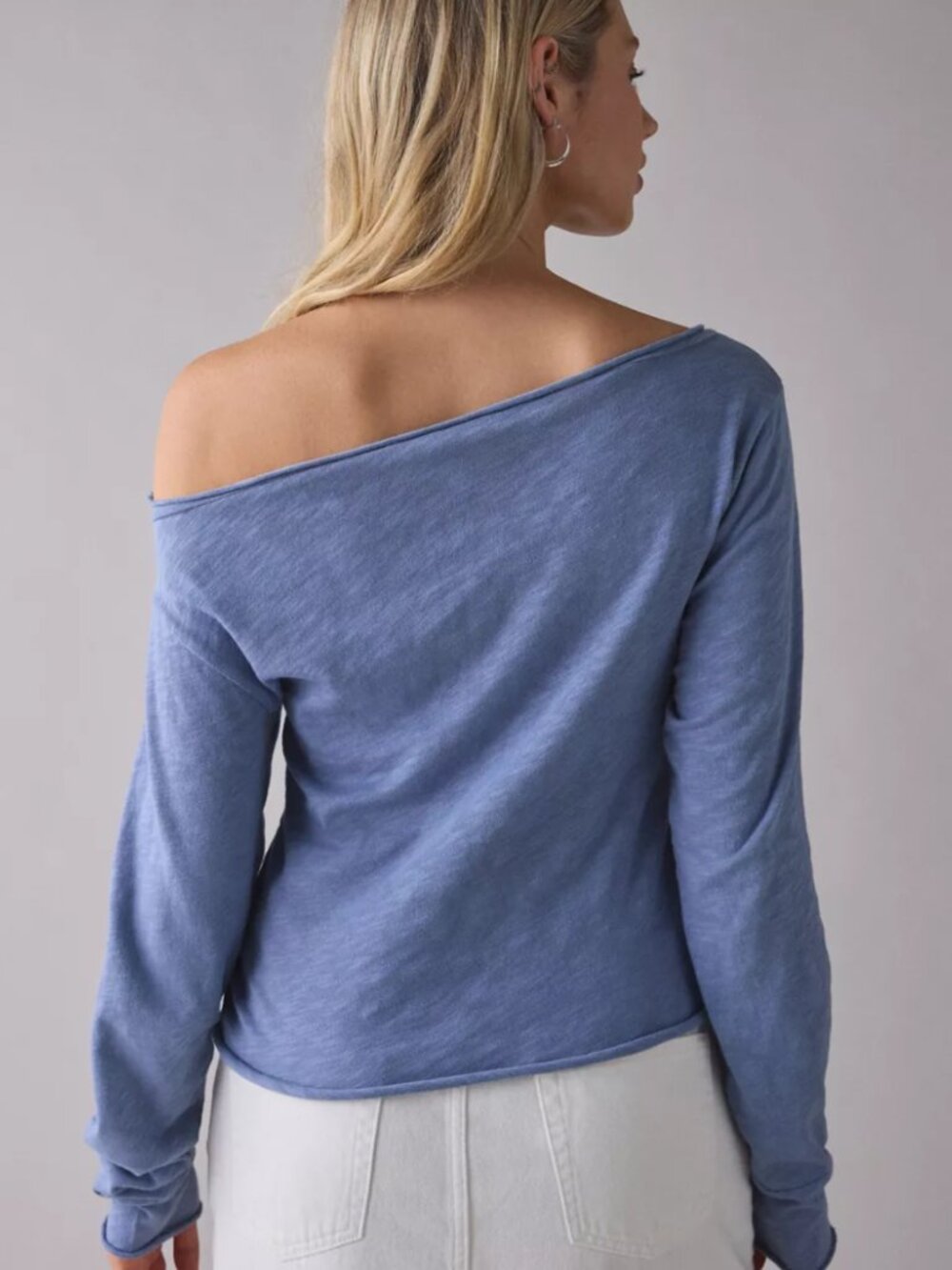 Beverly Hills Graphic Long Sleeve Off-The-Shoulder Tee - Picture 2 of 4